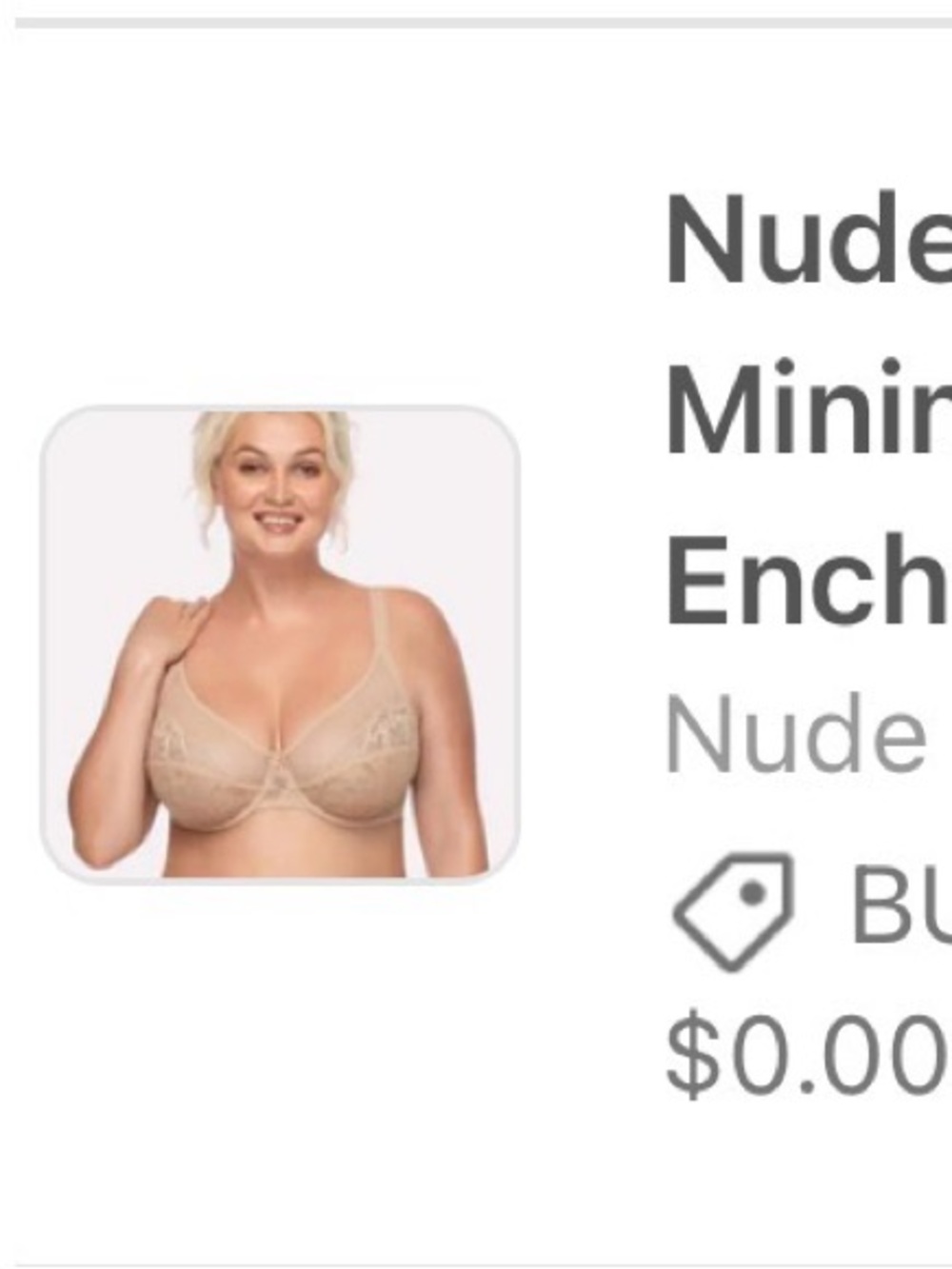 Nude Minimizer Bra - Nude